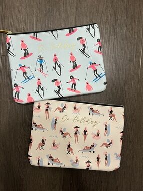 Never used! Ruby + Cash On Holiday Printed Travel Pouches